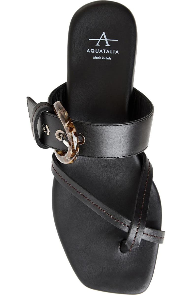 Aquatalia Asti Weatherproof Slide Sandal, Alternate, color, Black Leather