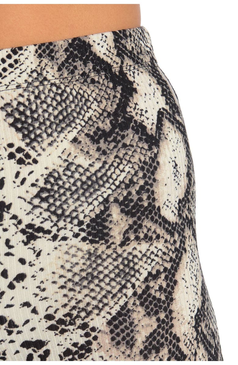 Good Luck Gem High Waist Snakeskin Print Flare Pants, Alternate, color,