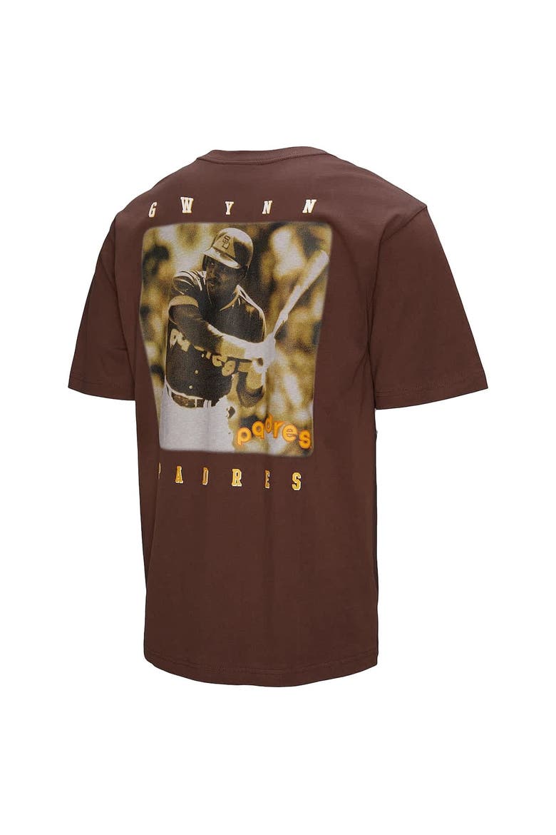 Men's Mitchell & Ness Tony Gwynn Brown San Diego Padres Legends Collection Vintage Logo T-Shirt, Alternate, color, Brown