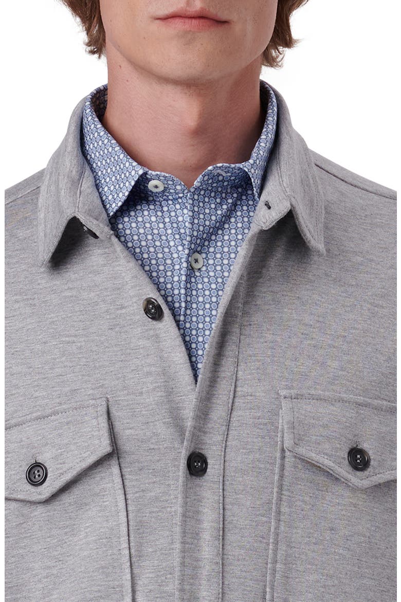 Double Knit Shirt Jacket, Alternate, color, PLATINUM