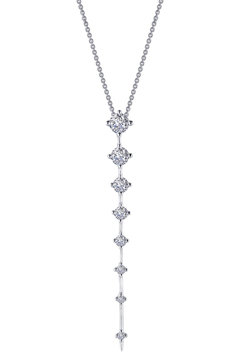 Icicle Adjustable Bolo Pendant Necklace, Main, color, WHITE