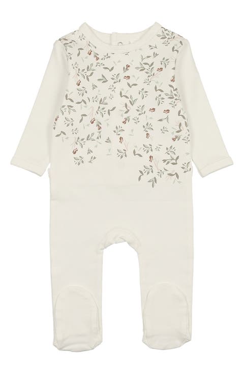 Asymmetrical Leaves Footie (Baby)