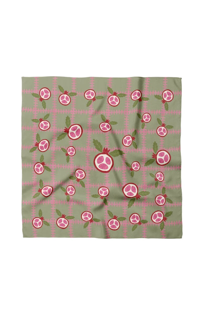 Centinelle Pomegranate Cotton Silk Bandana, Main, color, Beige