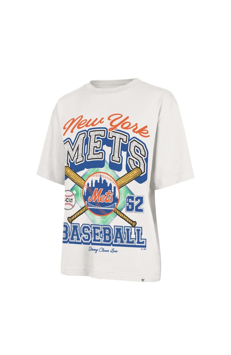 Stoney Clover Lane X '47 Women's '47 x Stoney Clover Lane Sand New York Mets Crossover Base Foundation T-Shirt, Alternate, color, Sand