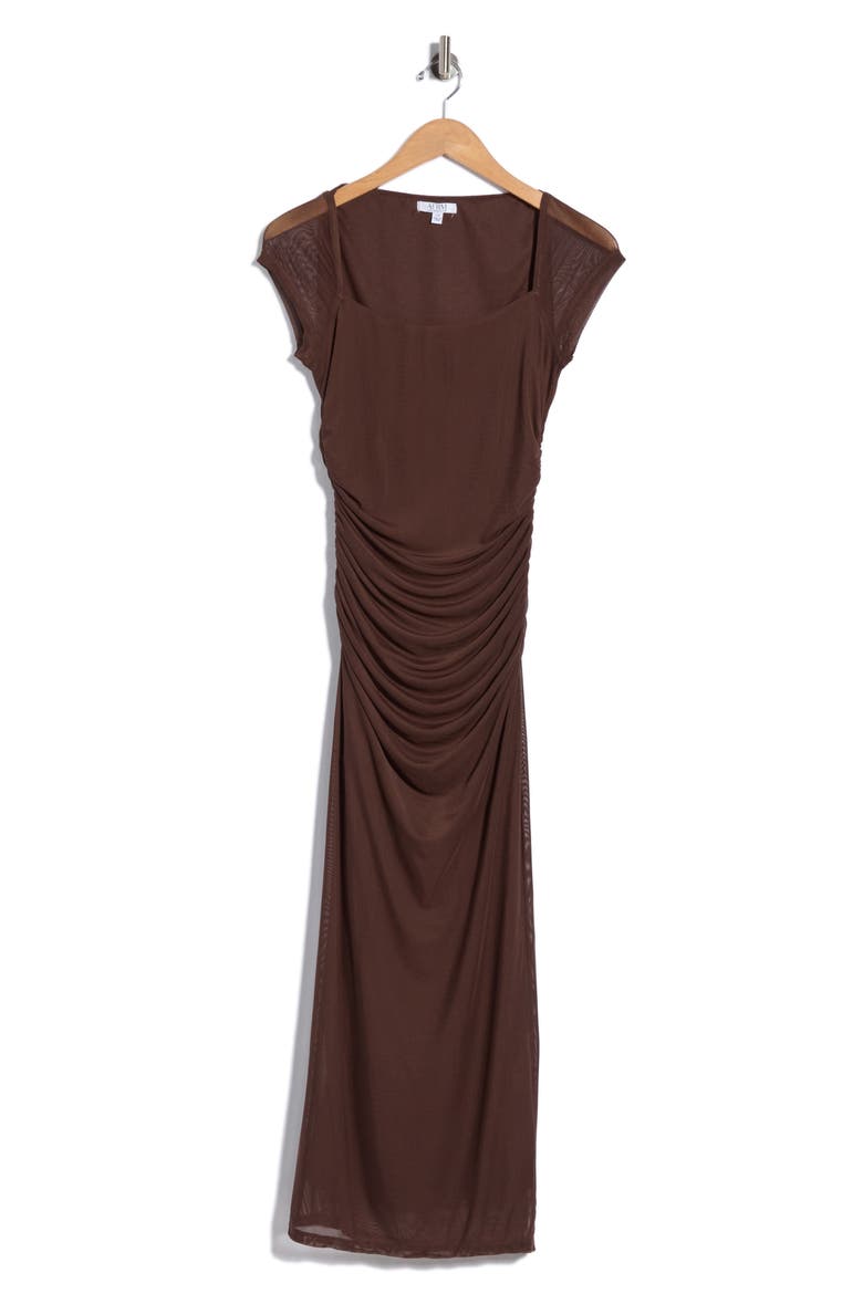 Brixton Square Neck Ruched Dress, Alternate, color, JAVA