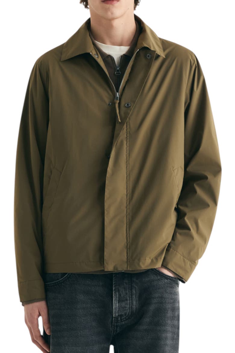 Technical Jacket With Zipper, Main, color, Khaki