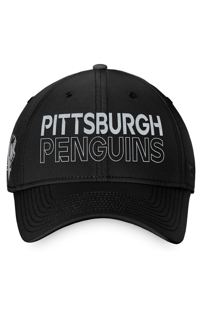 FANATICS Men's Fanatics Branded  Black Pittsburgh Penguins Authentic Pro Road Flex Hat, Alternate, color, 