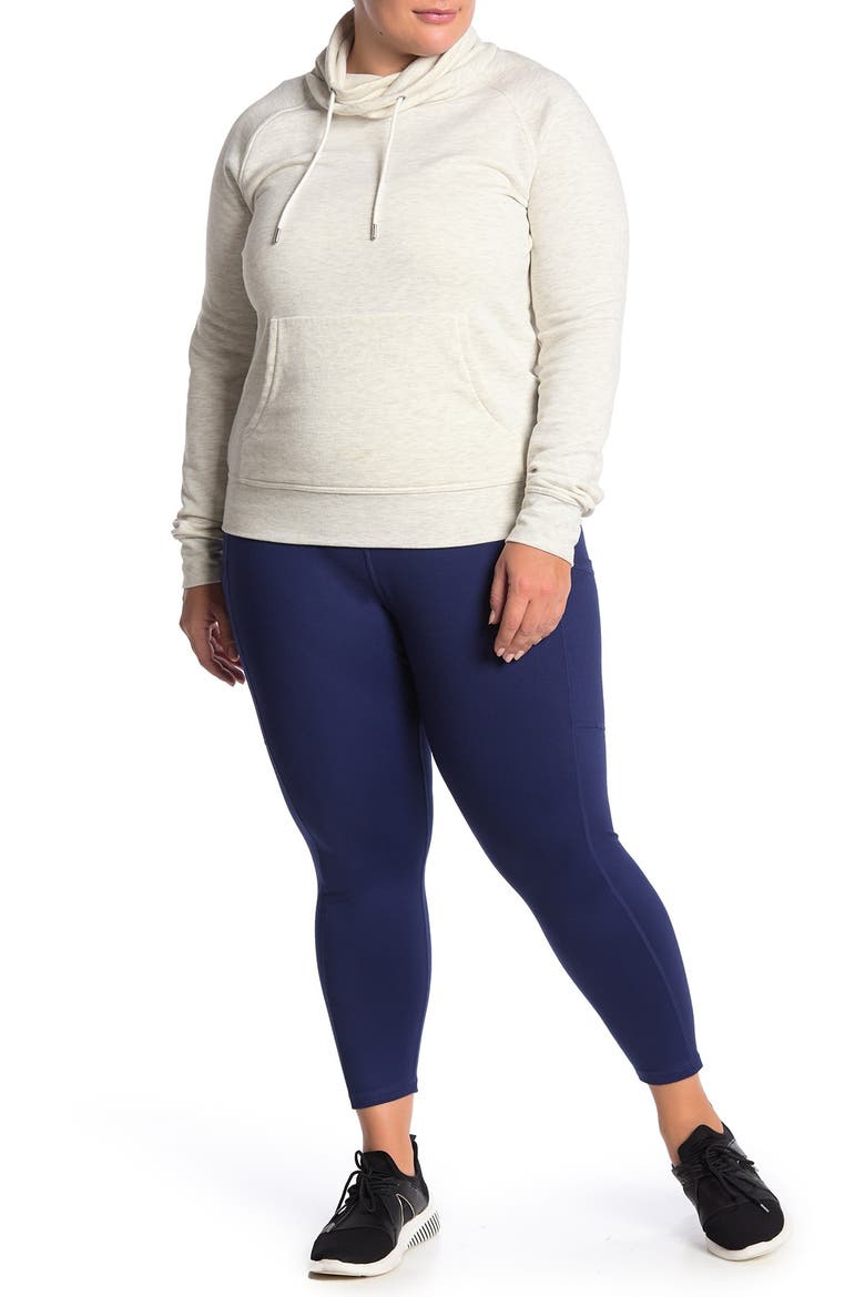 High Waisted Daily Pocket Leggings, Alternate, color, NAVY MEDIEVAL