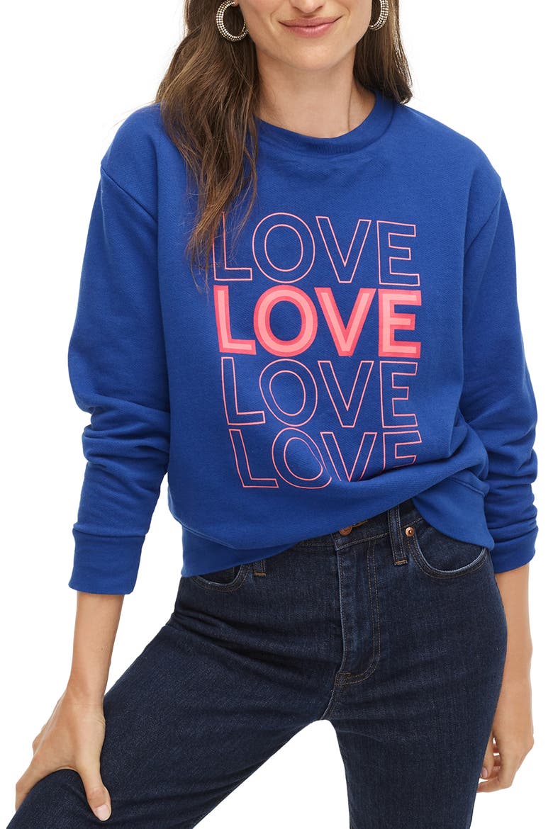 LOVE Sweatshirt, Main, color, GULF COAST