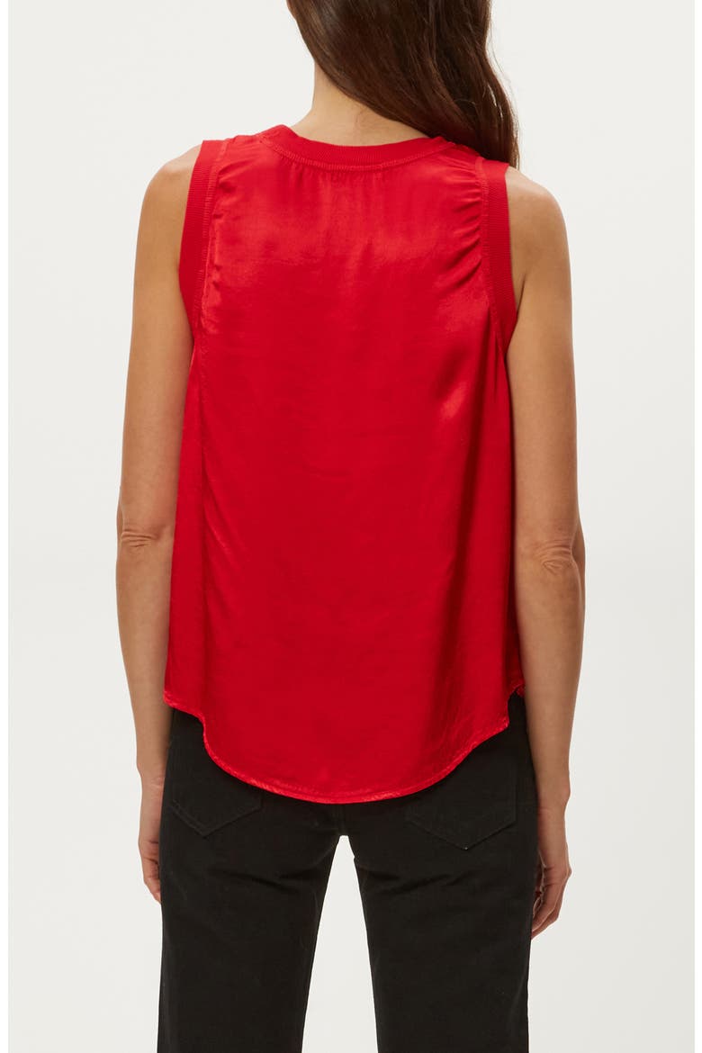 Shay Satin Tank Top, Alternate, color, POPPY