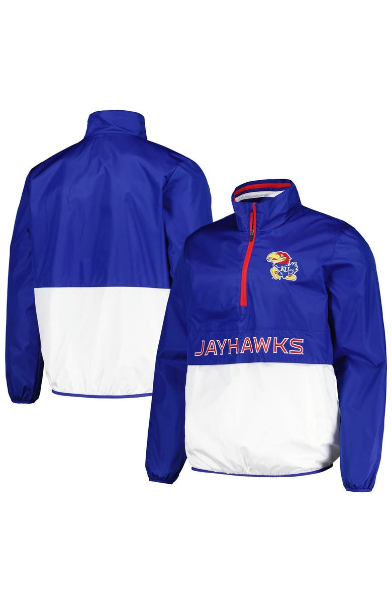 G-III SPORTS BY CARL BANKS Men's G-III Sports by Carl Banks Royal Kansas Jayhawks Cornerman Half-Zip Top, Alternate, color, Royal
