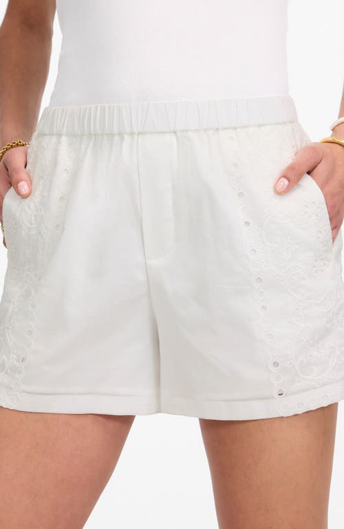 Shop Madewell Eyelet Pull-on Shorts In White