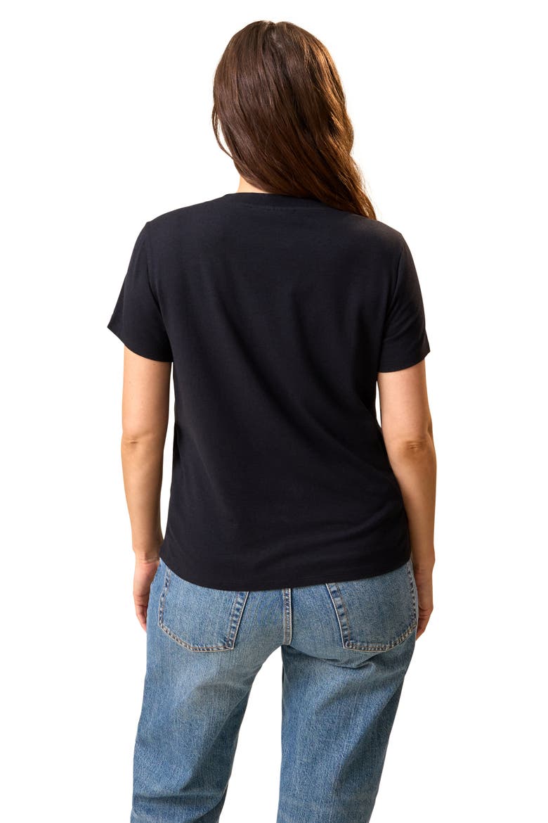 Classic Modal V-Neck Nursing T-Shirt, Alternate, color, Black