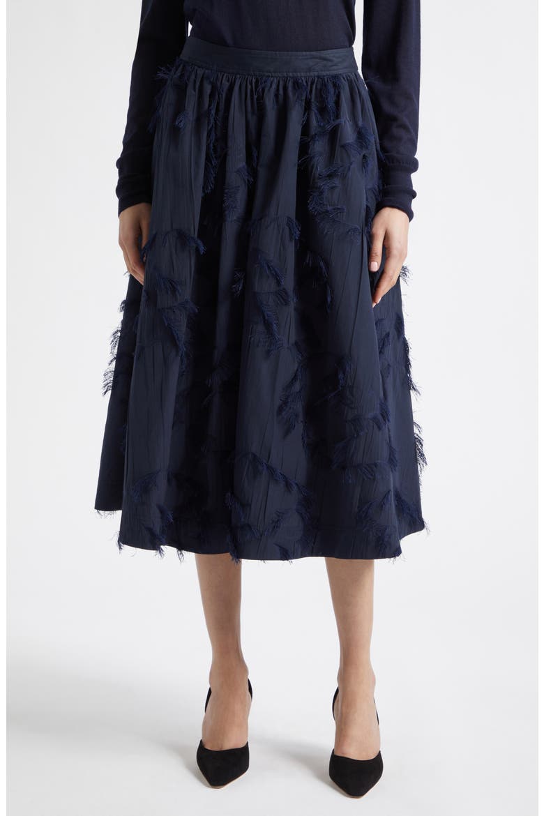 Fil Coupé Midi Skirt, Main, color, ULTRA NAVY