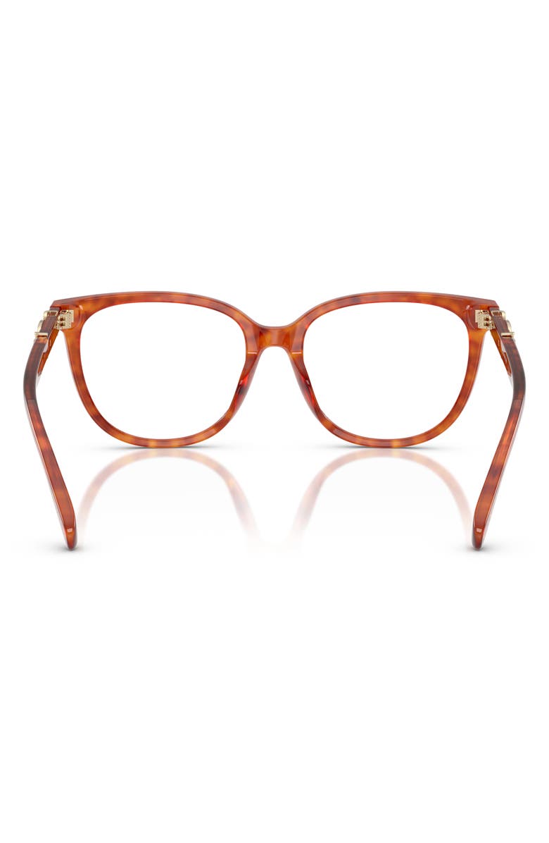 COACH 54mm Square Optical Glasses, Alternate, color, Peach