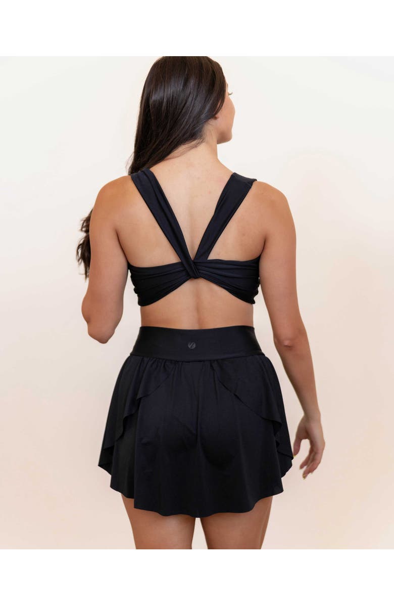 Nani Sea Spray Swim Skirt, Alternate, color, Black