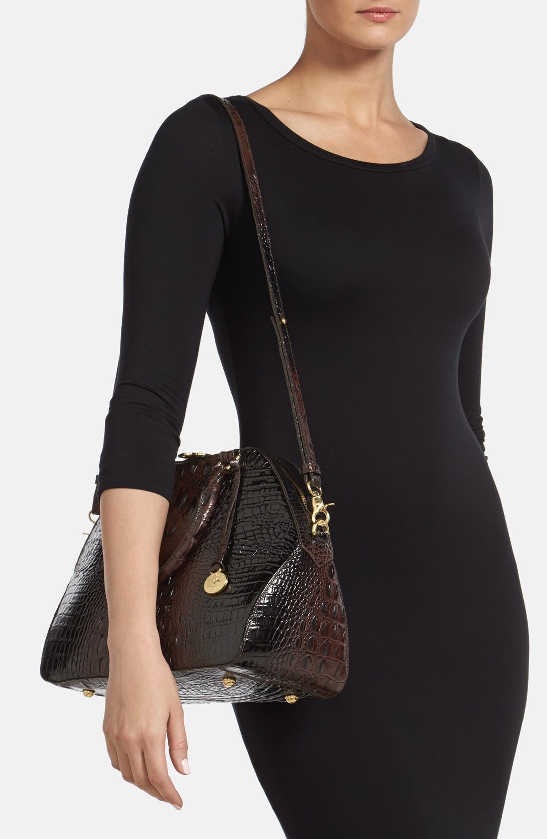 'Camden' Leather Satchel, Alternate, color, ESPRESSO