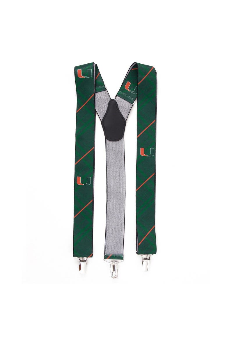 Men's Green Miami Hurricanes Suspenders, Main, color, Green