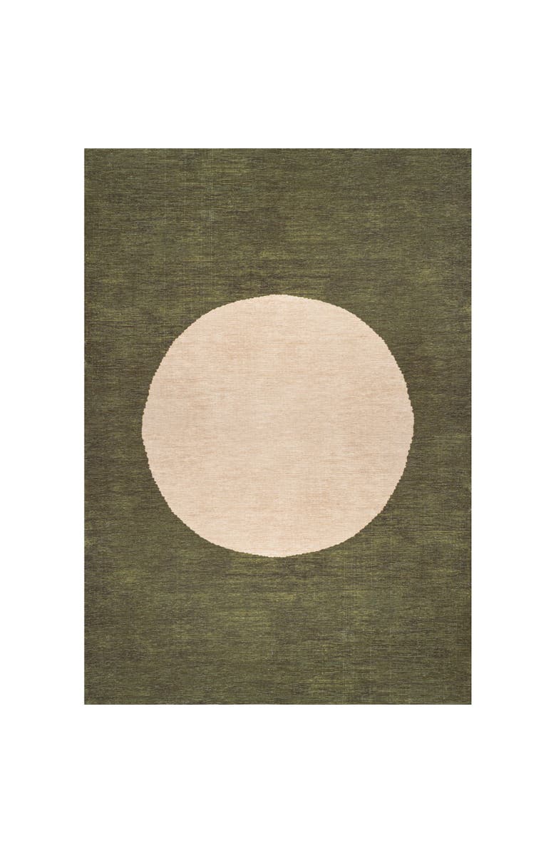 JONATHAN Y Cirkel Minimalist Geometric Dot Machine-Washable Area Rug, Alternate, color, Green/Cream