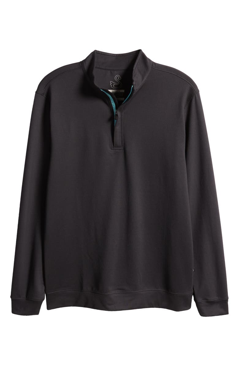 Swannies McKinnon Quarter Zip Golf Pullover, Alternate, color, Black-Marine