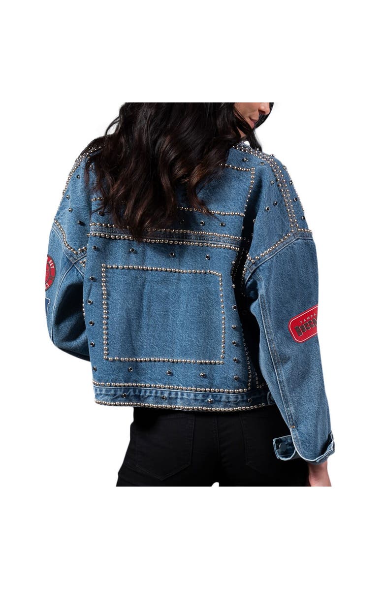 G-III 4HER BY CARL BANKS Women's G-III 4Her by Carl Banks Tampa Bay Buccaneers First Finish Medium Denim Full-Button Jacket, Alternate, color, 