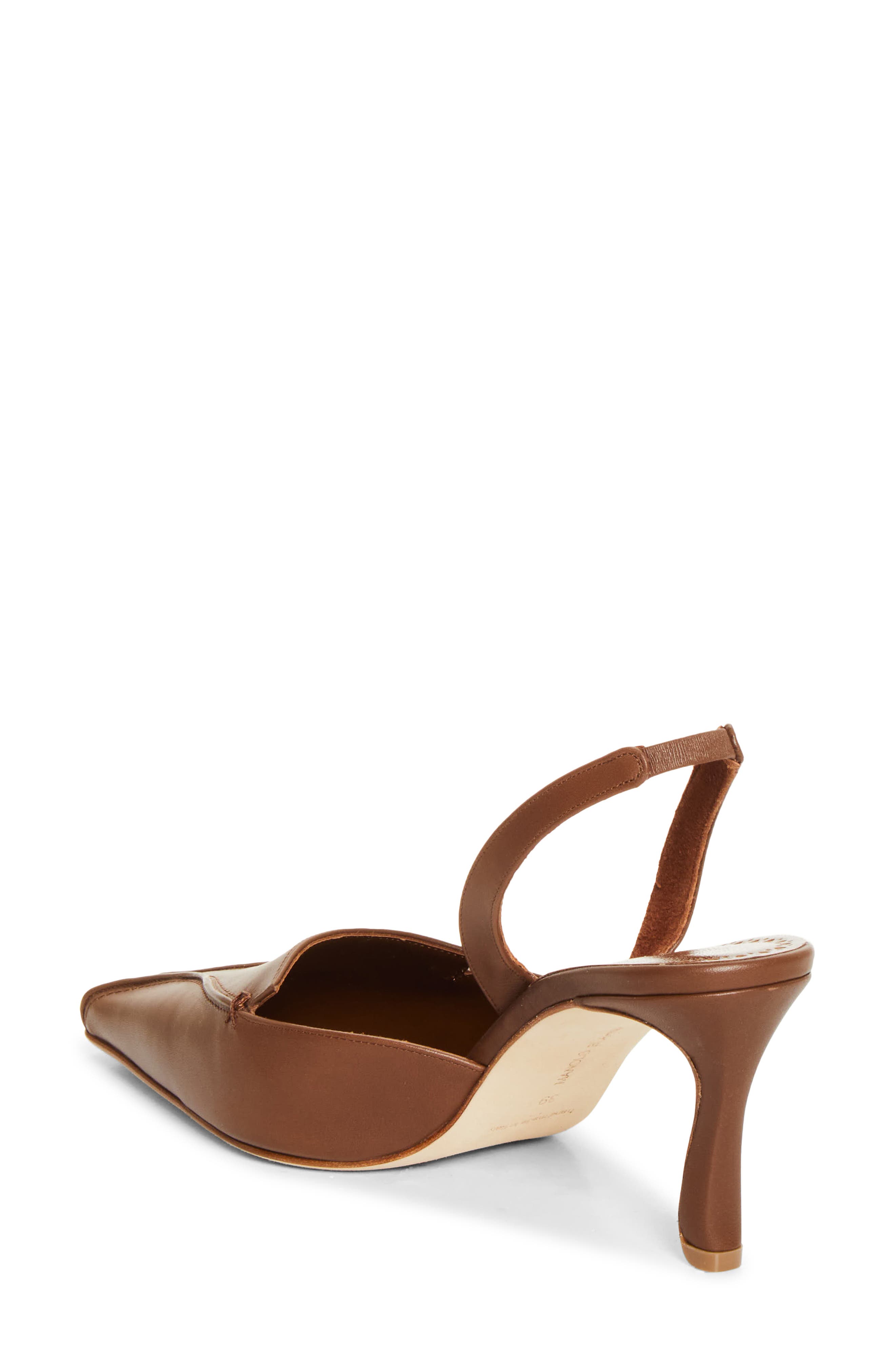Cleosli Pointed Toe Slingback Pump, Alternate, color, BROWN