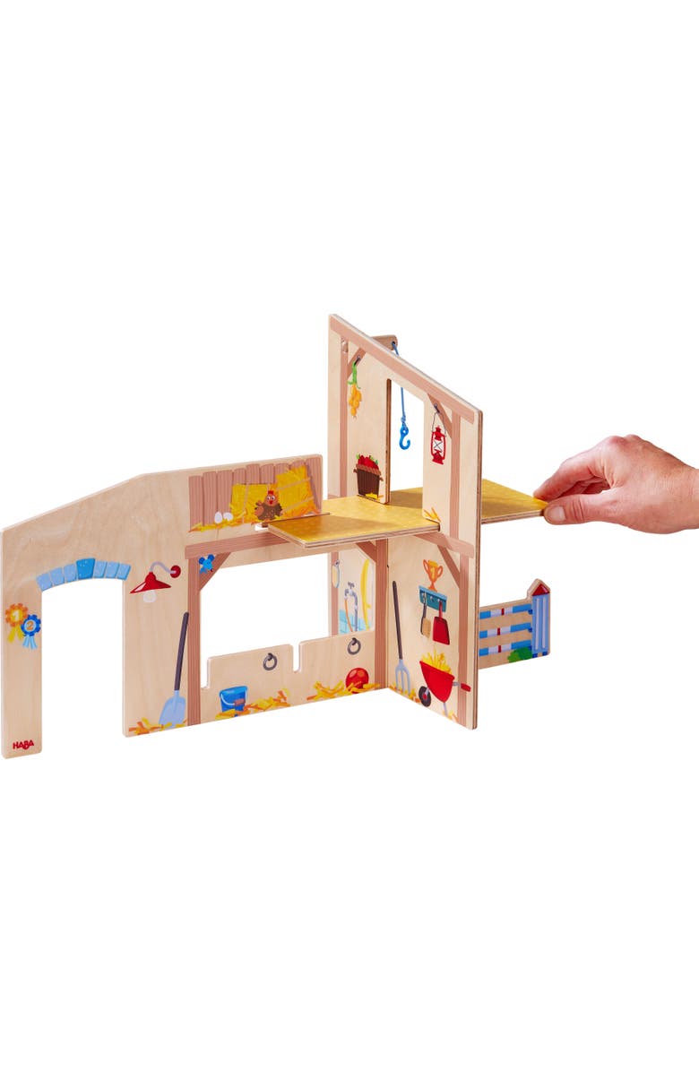 HABA Little Friends Riding Stable, Alternate, color, Multi