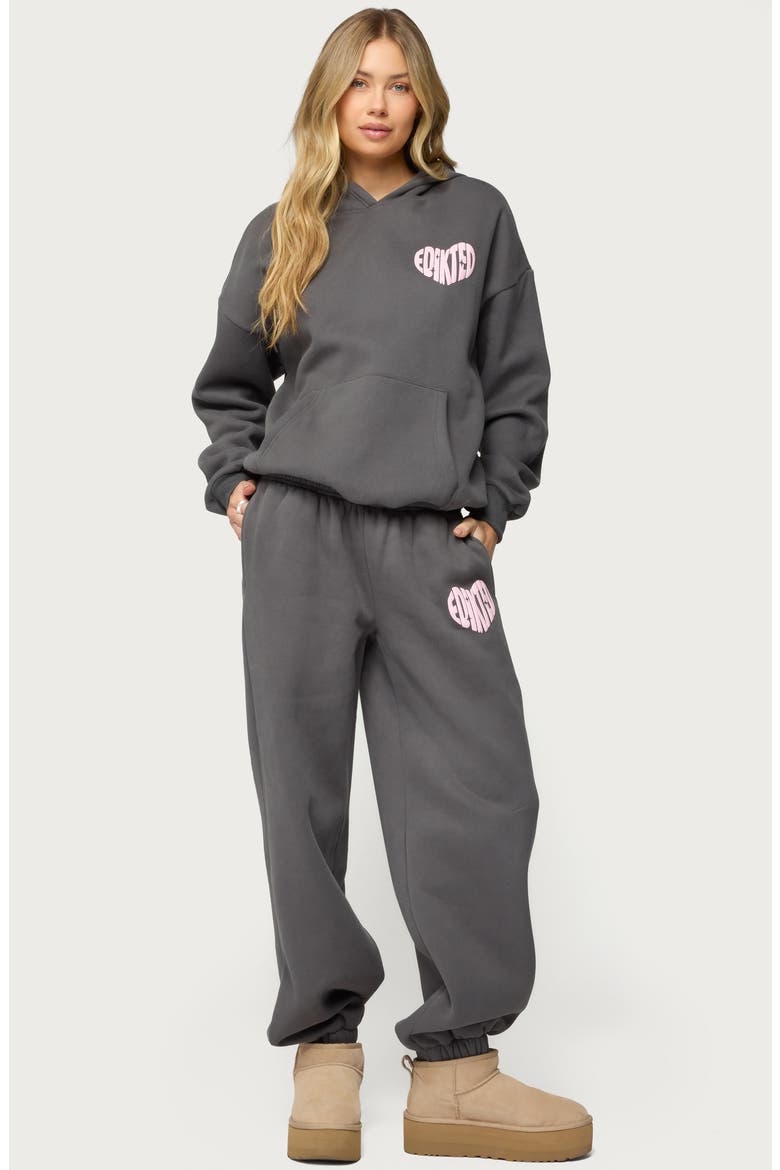 Major Love Fleece Logo Graphic Hoodie, Alternate, color, DARK-GRAY