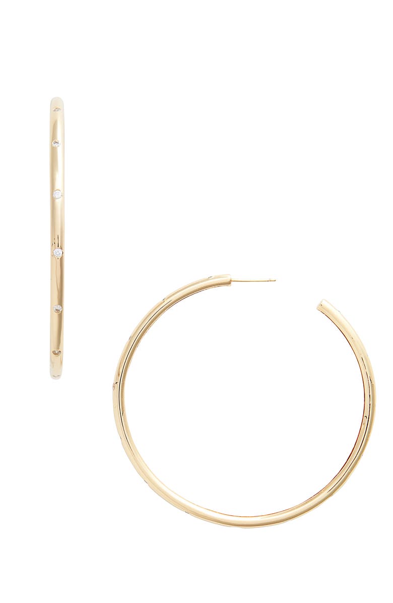 lulu dk x We Wore What Studded Hoop Earrings, Main, color, 