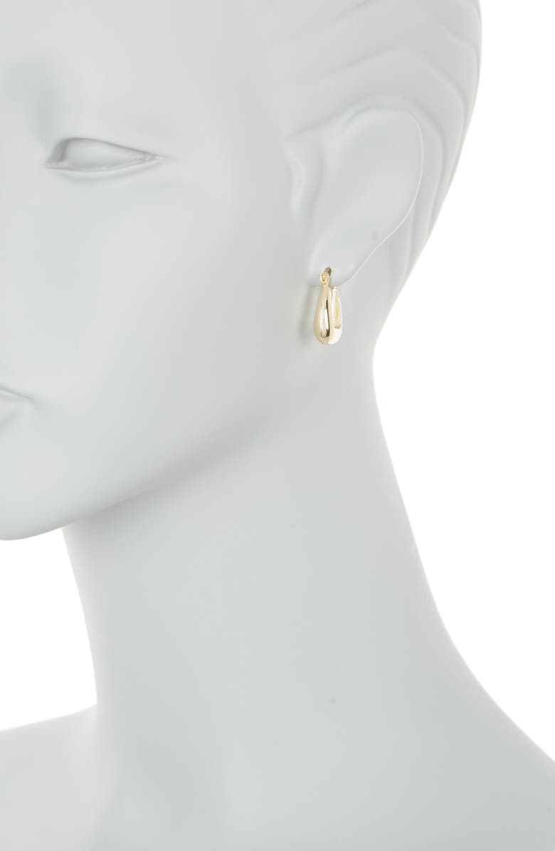 Argento Vivo Sterling Silver Square Chunky Hoop Earrings, Alternate, color, Gold