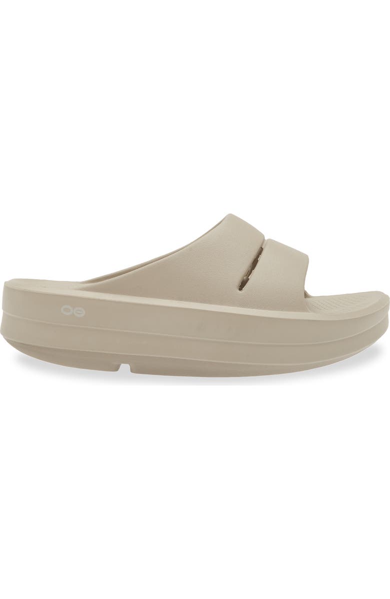 Oofos OOmega OOahh Slide Sandal, Alternate, color, Nomad