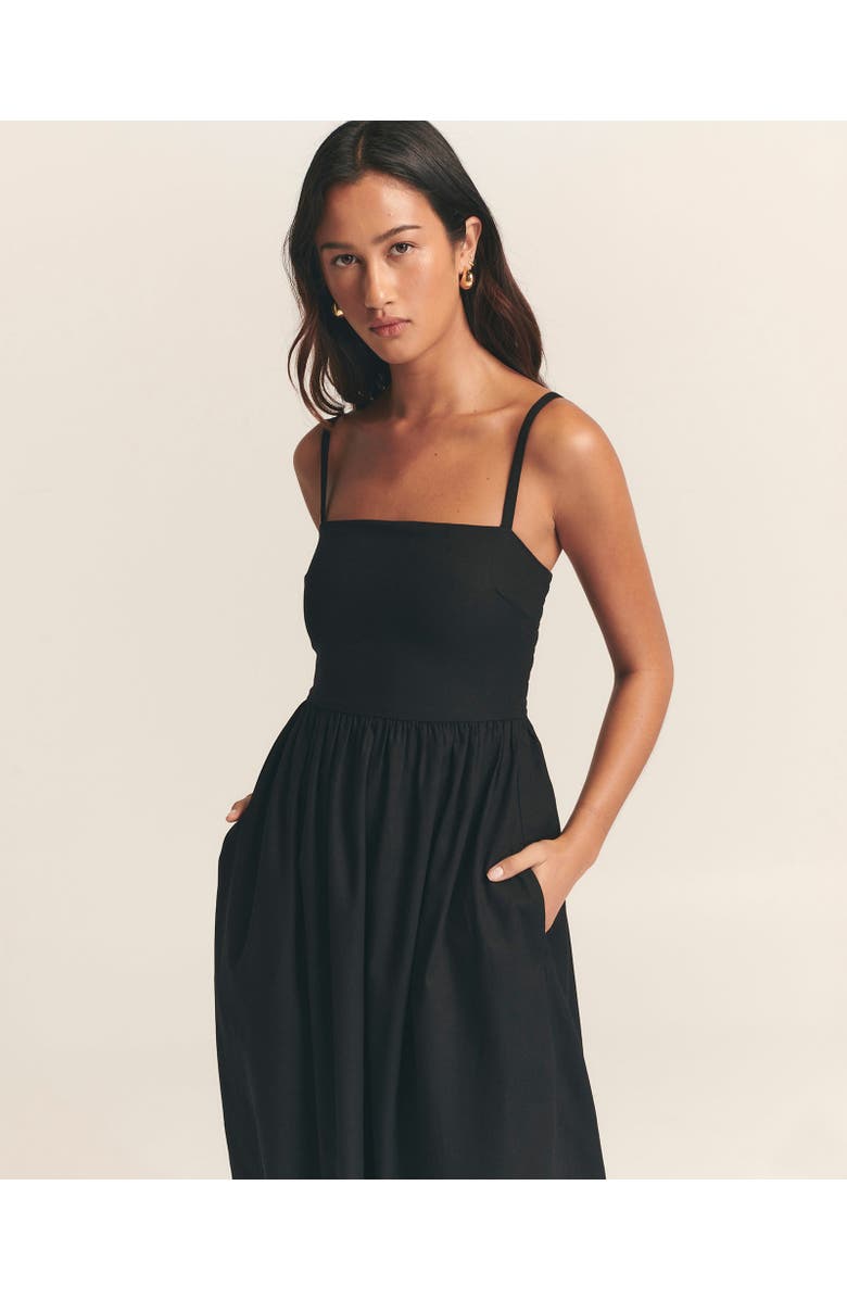 ST MRLO Lanah Midi Dress, Alternate, color, Black