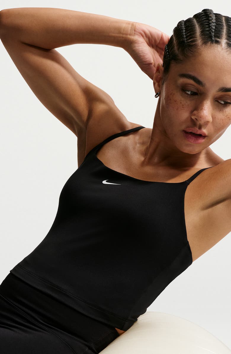 Nike <p>One Dri-FIT Camisole</p>, Alternate, color, Black/ White