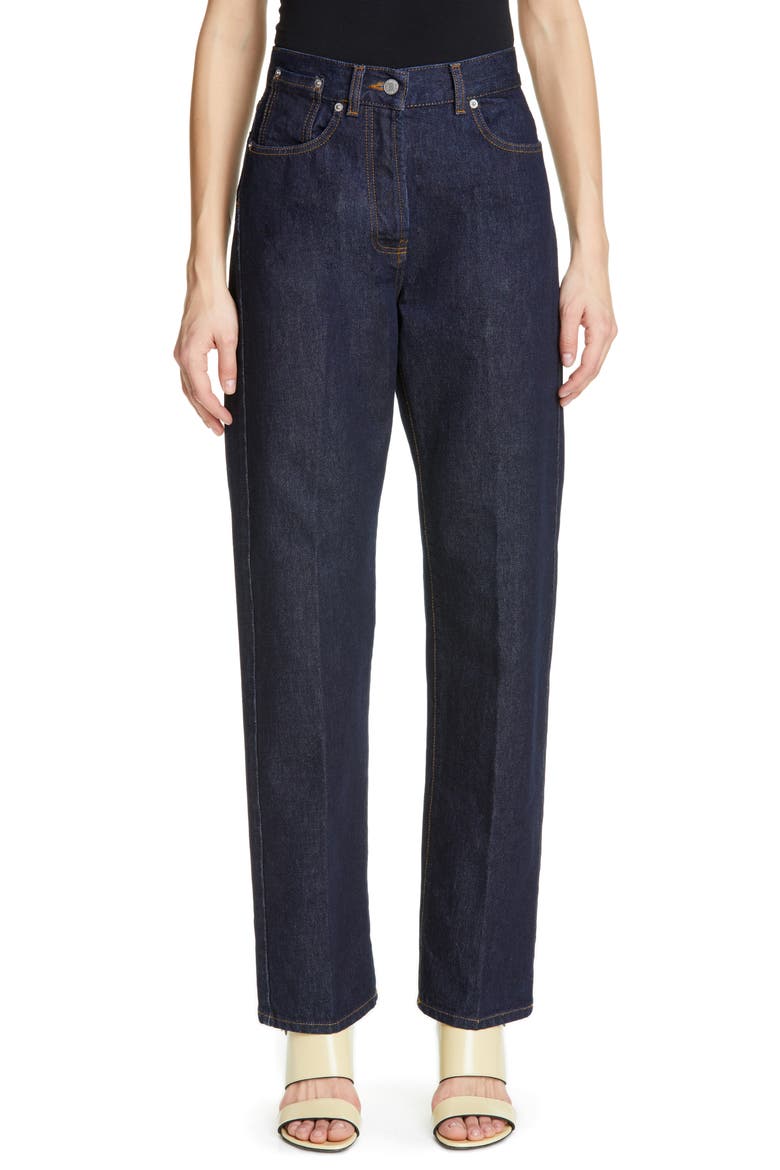 Piscos High Waist Straight Leg Jeans, Main, color, 507-INDIGO