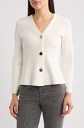 Anne Klein Peplum Cardigan