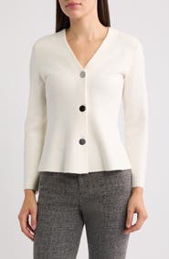 Anne Klein Peplum Cardigan
