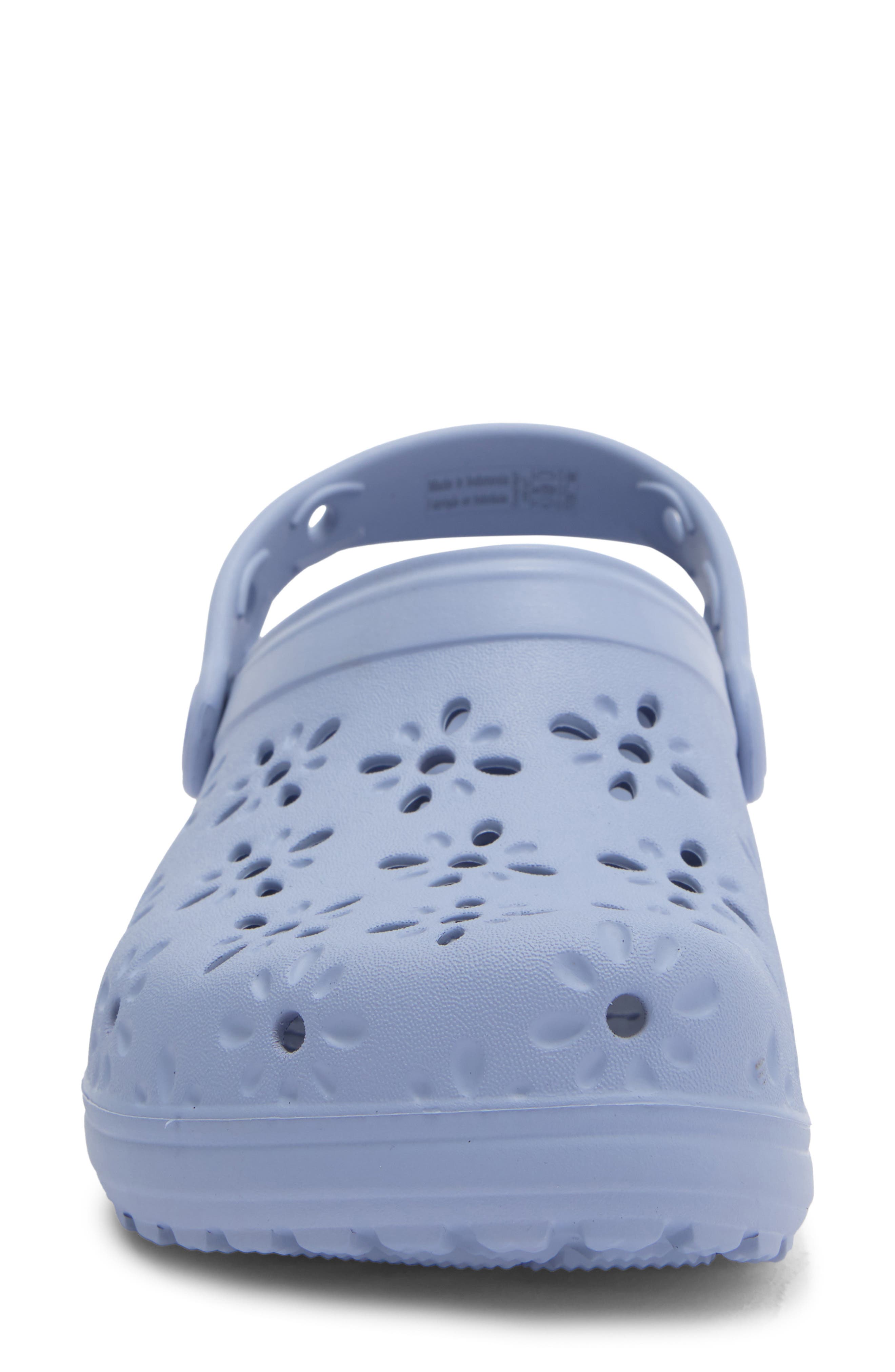 Classic Floral Cutout Clog, Alternate, color, BLUE HAZE