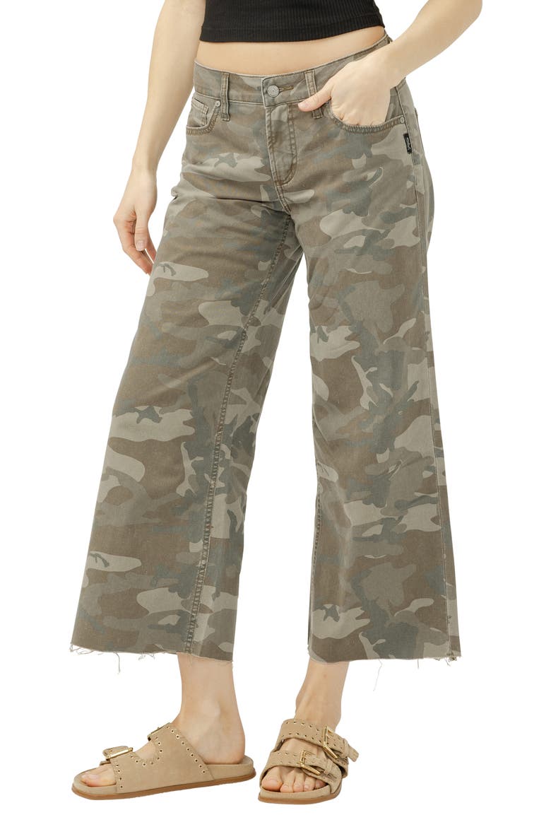 Suki Ankle Wide Leg Jeans, Main, color, CAMO