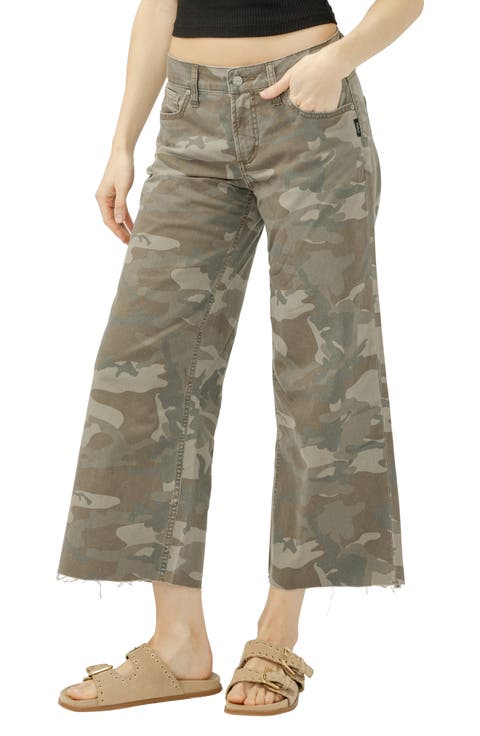 Suki Ankle Wide Leg Jeans (Camo)