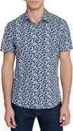 W.R.K Leaf Print Short Sleeve Performance Button-Up Shirt