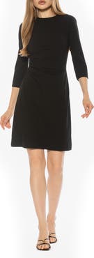 Alexia Admor Rio Crewneck Pleated Shift Dress