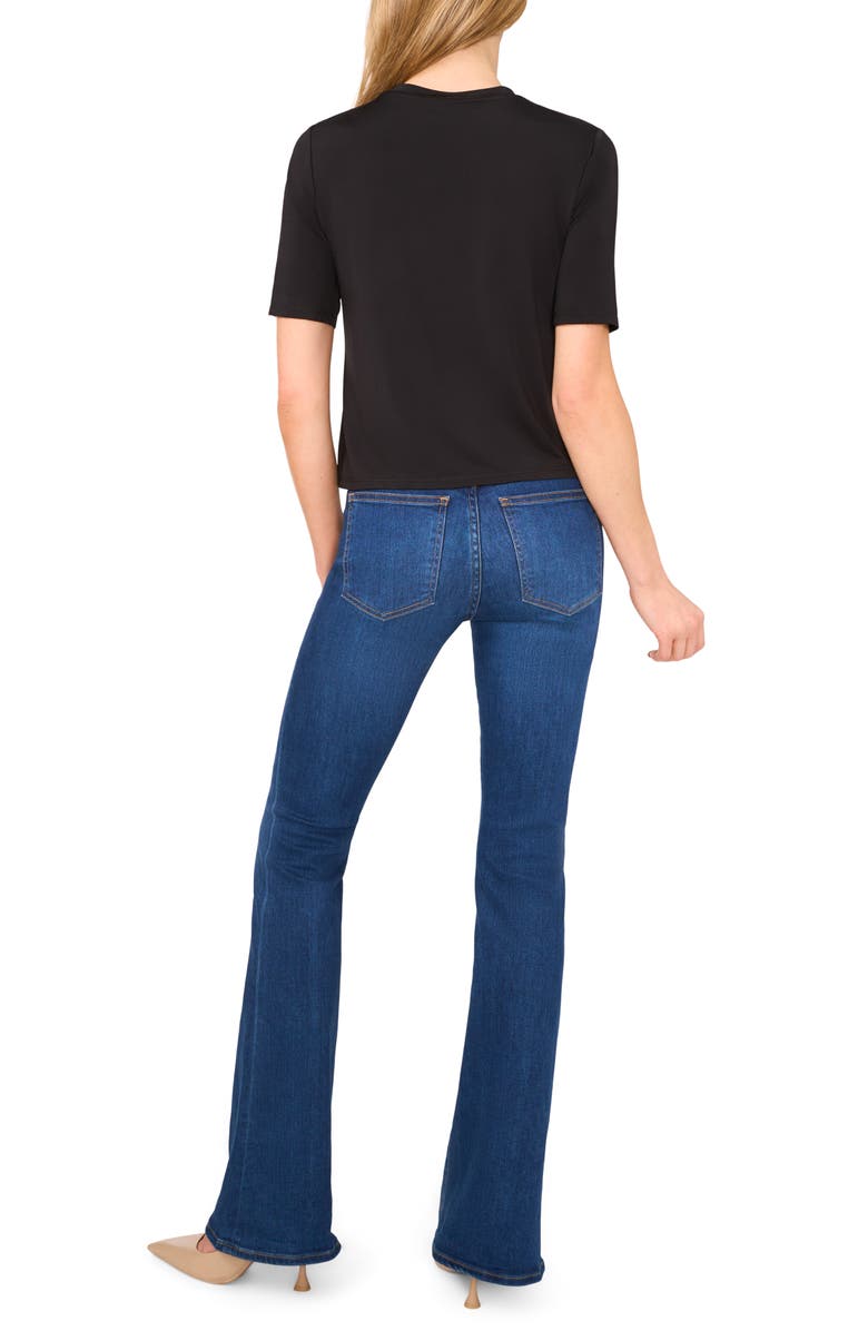 Ted Baker Floral Knit Top, Alternate, color, Rich Black