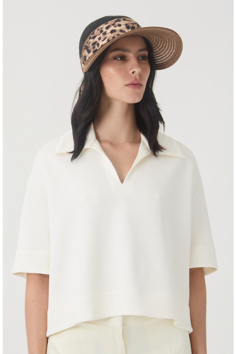 Ricky Packable Straw Visor, Alternate, color, CHOCOLATE