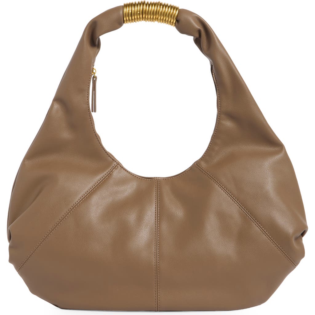 Collection Xiix Ring Detail Slouchy Hobo Bag In Brown