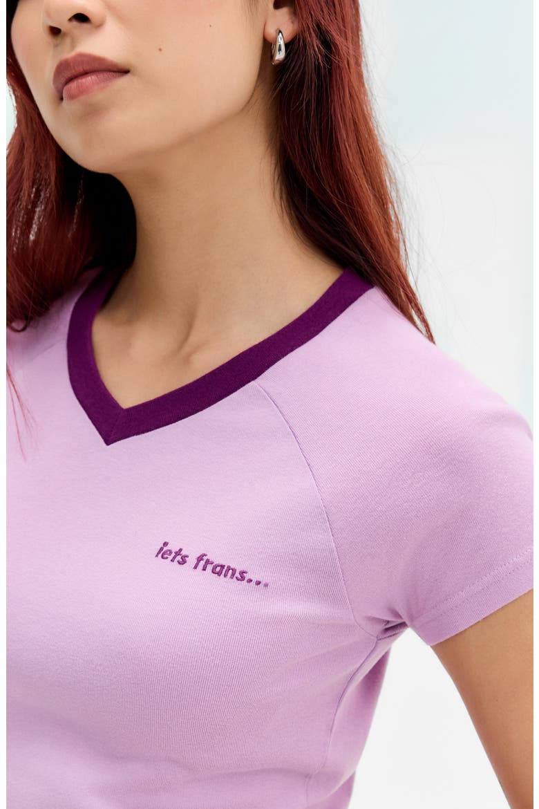 V-Neck Baby T-Shirt, Alternate, color, PINK