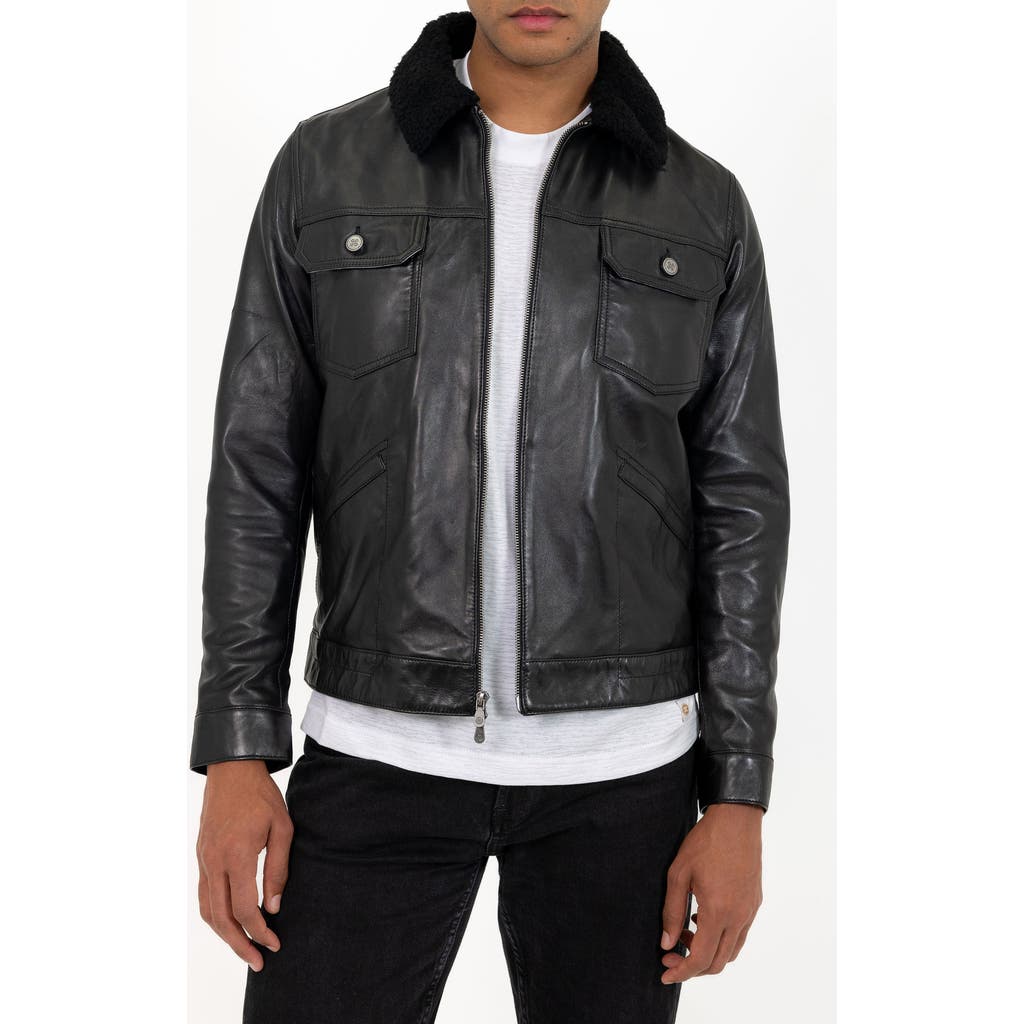 Pino By Pinoporte Lambskin Leather Jacket In Black