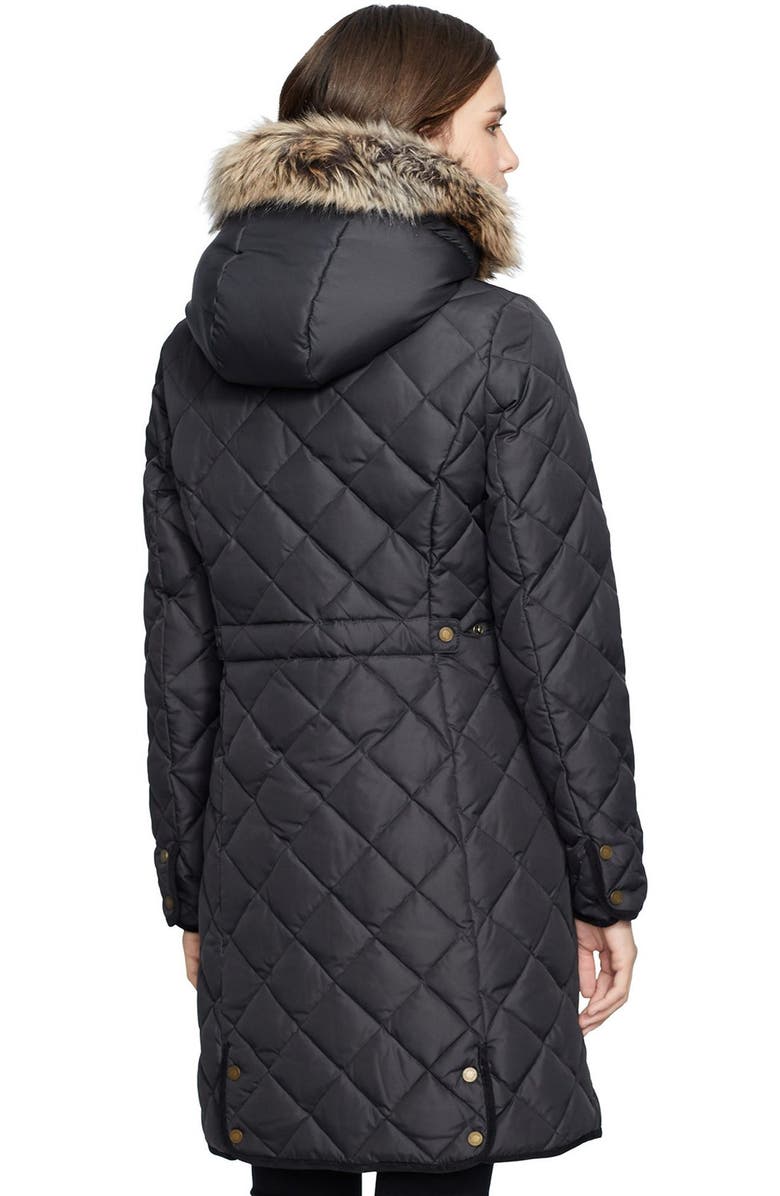 Lauren Ralph Lauren Faux Fur Trim Down & Feather Fill Parka, Alternate, color,