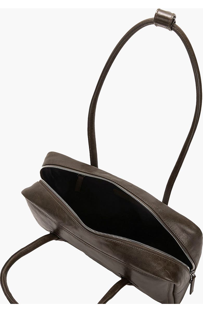 MARGESHERWOOD Boston Leather Shoulder Bag, Alternate, color, Washed Brown Pull-Up