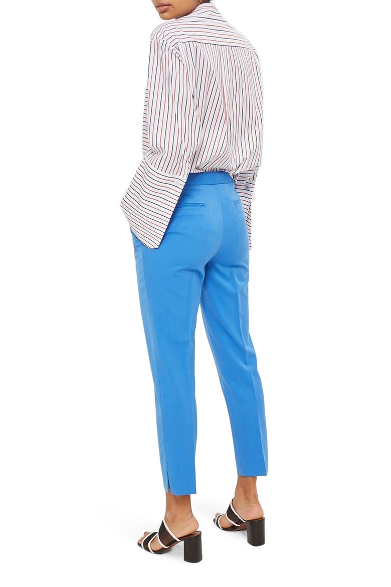 Tailored Cigarette Trousers, Alternate, color, BLUE