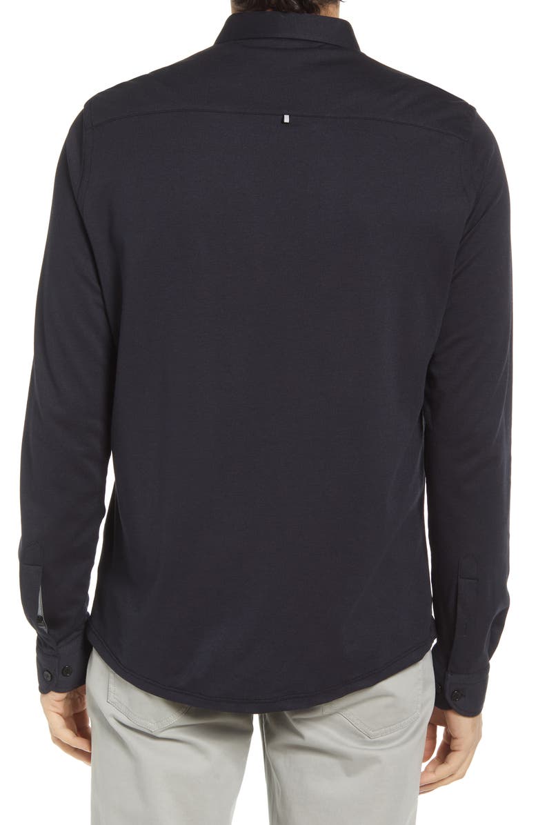 Stone Rose DryTouch<sup>®</sup> Performance Piqué Knit Button-Up Shirt, Alternate, color,